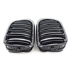BMW 3 Series E46 Coupe / Cabrio Gloss Black Double Slat Front Bumper Grille