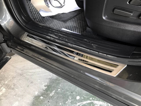 Mazda CX-5 2017-2021 Outer Door Sill Scuff Plate Cover Trim (4 x Steel)