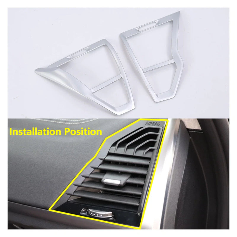 BMW X3 2018-2021 Matte Silver Front Side Air Vent Outlet Lid Cover Trim