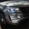 Ford Explorer (2016-2017) 2 x Chrome Front Fog Light Lamp Lid Cover Trim