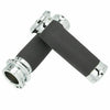 Harley Sportster, Dyna, Softail 25mm Chrome Handlebar Hand Grips (2004-2023)