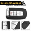 Hyundai Sonata (2011-2015) Black Silver Tone 4 Button Key Fob Shell Case
