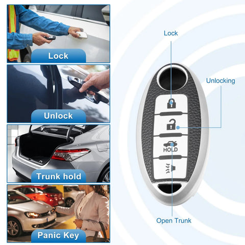 Nissan Cabstar Silicone Smart Key Fob Case Cover (2008-2009)