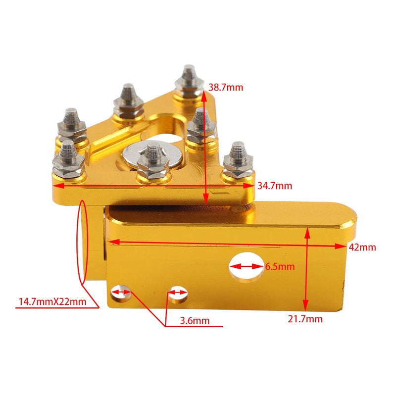 Universal DRZ CRF SMR SMC SXC SX Gold CNC Brake Pedal Lever Step Plate