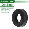 Make Model Oil Seal NBR Rubber 12x20x5mm Black 5 Pcs