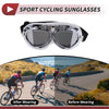 1 Set Motorcycle Riding Goggles Silver Tone Lens White Frame Cycling Sunglasses