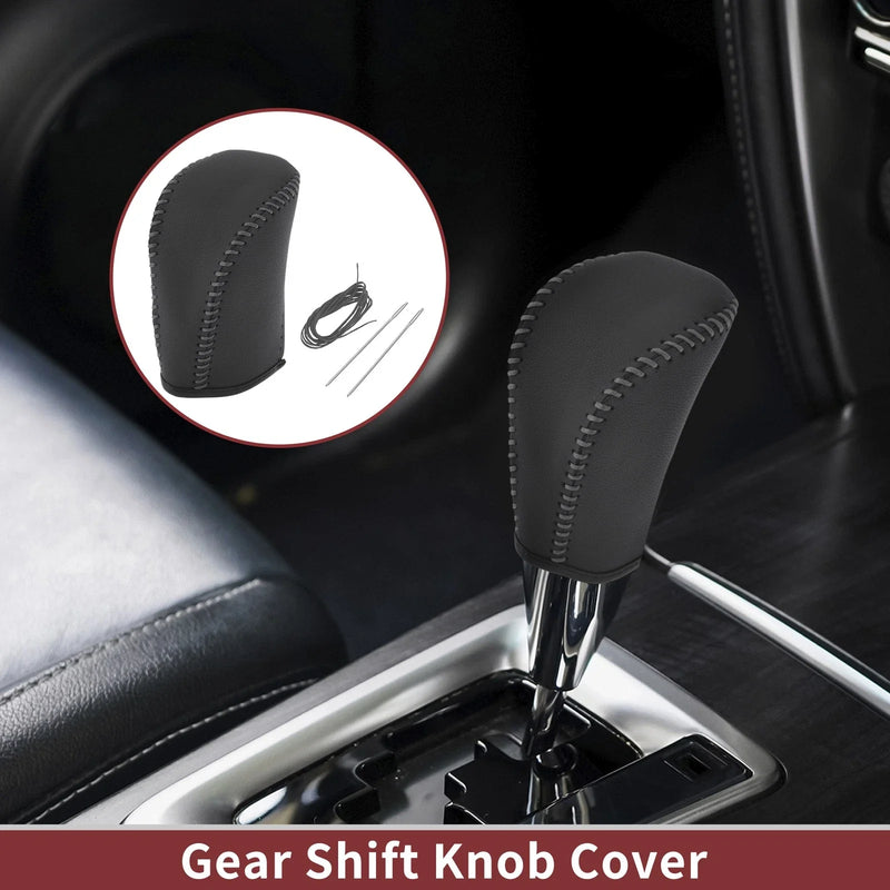 Subaru Forester (2006-2012) Gray Faux Leather Car Gear Shift Knob Cover 1 Pc