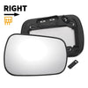 Ford Fiesta, Fusion Right Side White Mirror Glass w/ Back Convex Heated