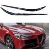 Alfa Romeo Giulia (2015-2022) Carbon Fiber Black Headlight Eyelid Covers