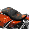 Harley Electra Road Glide (1997-2007) Black Orange Driver Passenger Seat