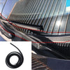 Black Car Front Windshield Panel Decor Trim Protective Rubber Strip