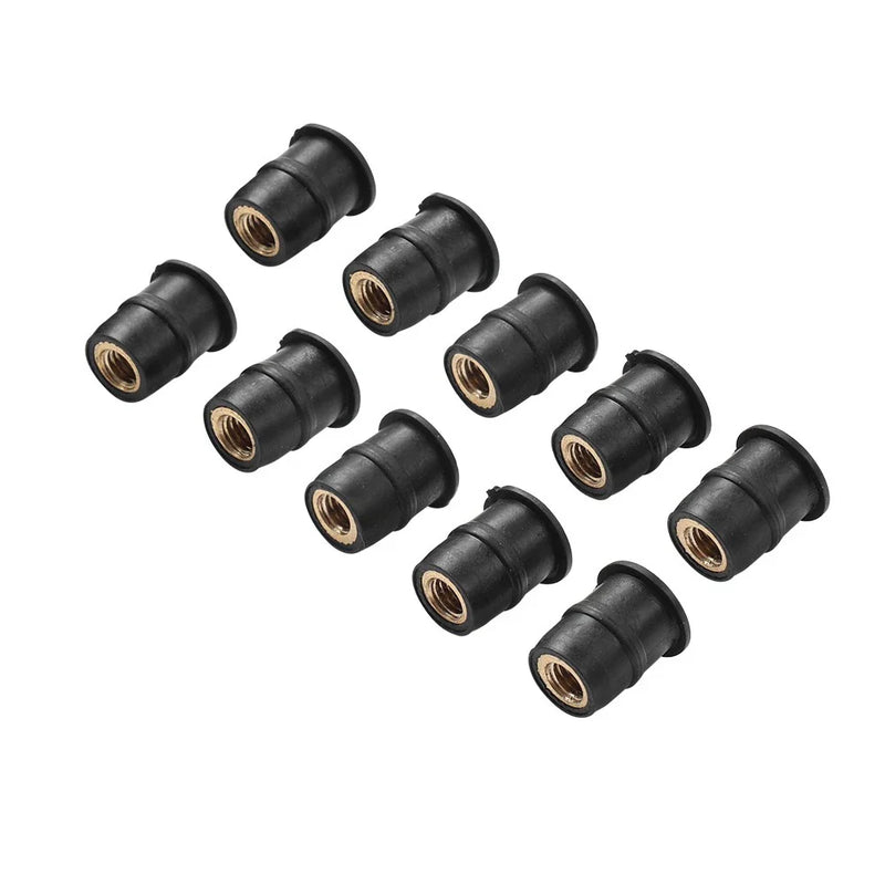 Fairing 10x M5 Motorcycle Windshield Rubber Nuts Vibration Dampers