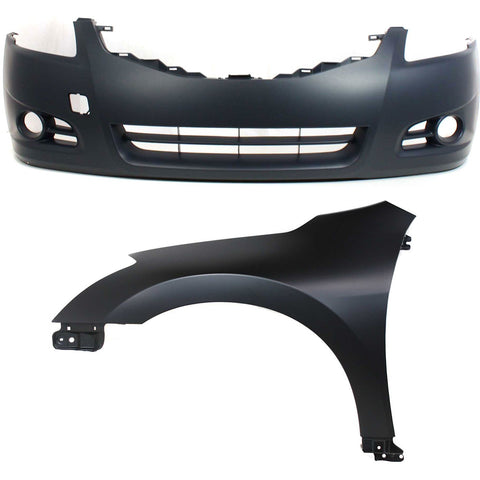 Front Bumper Cover Fender Kit For 2010-2012 Nissan Altima