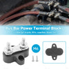 Heavy Duty Dual M6 Bus Bar Terminal Block Power Distribution Stud Black