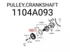 Mitsubishi Mirage 5 Dr Pulley Crankshaft Front (2012-2022)