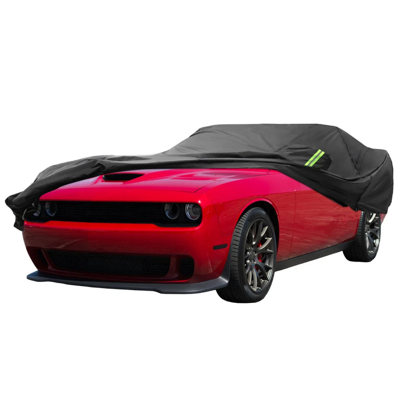 Dodge Challenger 2008-2023 with Zipper, Black Waterproof Car Cover
