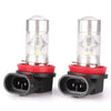 Car H11 60W White Super Bright LED Fog Headlight Bulbs