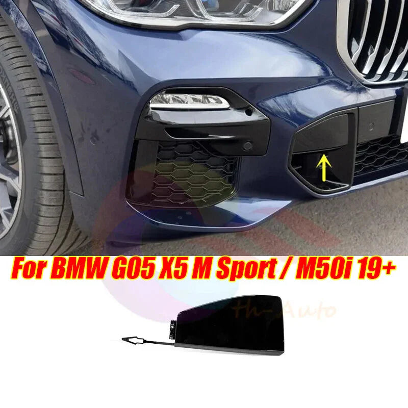 BMW G05 X5 M Sport / M50i Tow Hook Cover Gloss Black Front Right