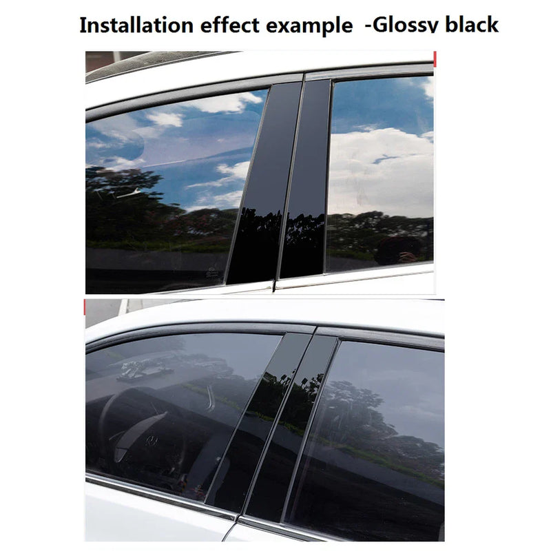 Acura MDX 6PCS Glossy Black Window Pillar Posts Door Trim Cover (2007–2013)