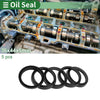 Oil Seal 36x44x5mm Seal Ring Rotary Shaft NBR Rubber Black 5 pcs