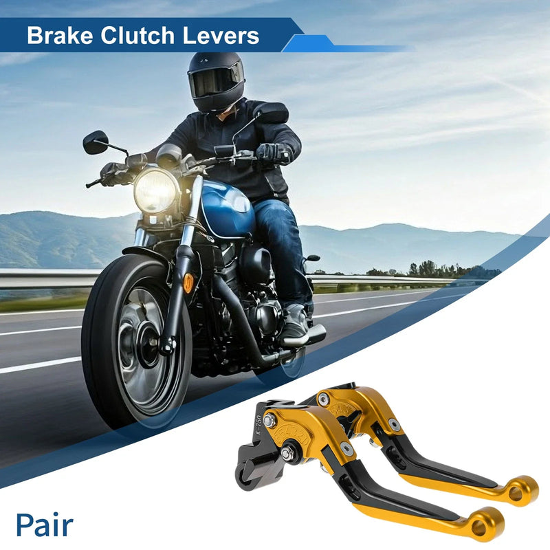 Kawasaki NINJA650R Gold Tone Black Brake Clutch Lever