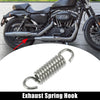Motorcycles Exhaust Pipe Spring Hook 43mm 1.69" Stainless Steel Silver Tone