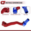Bosuer M4 Folding Gear Shift Lever Red Blue Silver Tone