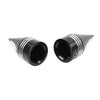 Harley Touring Dyna Sportster Black & White Spike Front Axle Cap Nut