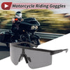 Motorcycle Cycling Sunglasses Goggles / Deep Gray Lens / Black Frame