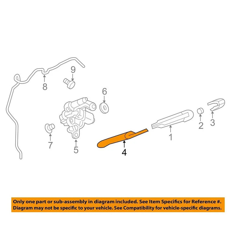 Chevrolet Spark Rear Glass Wiper Blade (2016–2021)