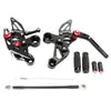 Yamaha MT-09 FZ-09 Black Adjustable Rearset Footpegs (2014-2017)