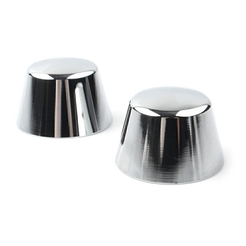 Harley Sportster Softail Road King Front Axle Nut Covers 2 x Satin Silver