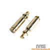 Harley Dyna Sportster Softail Male-Mount Brass Footpegs