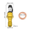 1 Set Motorcycle Master Cylinder Caliper M10x1.0 Bleeder Screw Cap Gold Tone