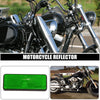 Motorcycle 2 x 87mm Green Rectangular Reflective Warning Reflector