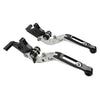 Yamaha YZF R1 R1M R1S R6 MT-09 CNC Silver Extendable Brake Clutch Levers (2015-2023)