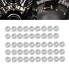 Harley Twin Cam Touring Road Glide 48X Chrome Engine Bolt Topper Caps