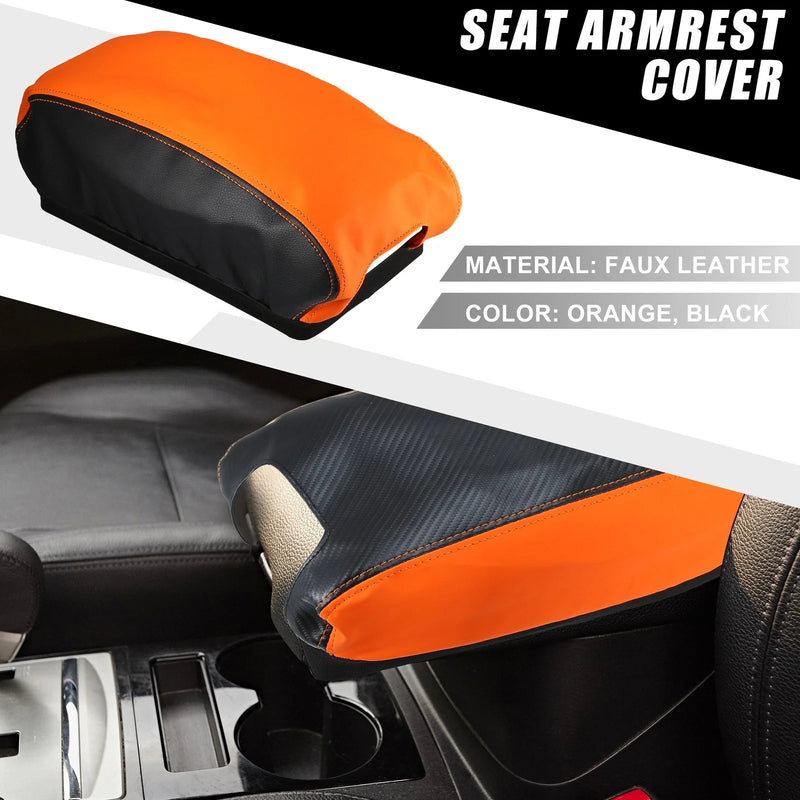 Jeep Wrangler JK (2011-2017) Black Orange Car Center Console Armrest Cover