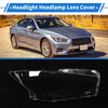 Front Right Headlight Lens Cover Infiniti Q50 (2014 - 2021) PC Clear