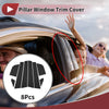 KIA Rio (2017-2022) Black 8 Pcs Door Pillar Window Trim