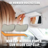Nissan Rogue Gray 1 Set Makeup Mirror Cover Sun Visor Cap Clip