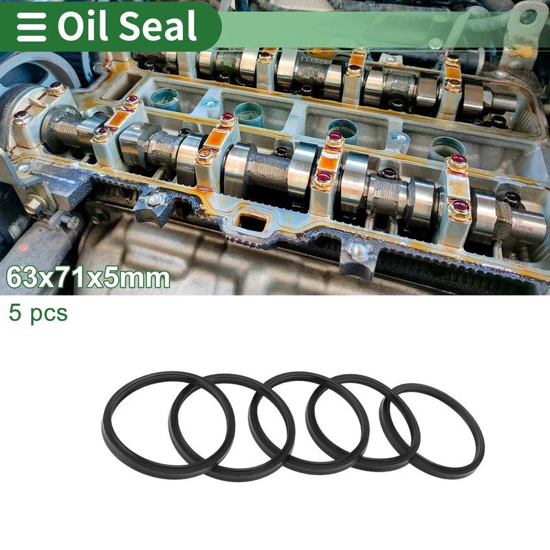 Oil Seal 63x71x5mm Seal Ring Rotary Shaft Seal NBR Rubber 5 Pcs
