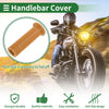 Motorcycle 7/8" 22mm Hand Grips TPU Brown Yellow