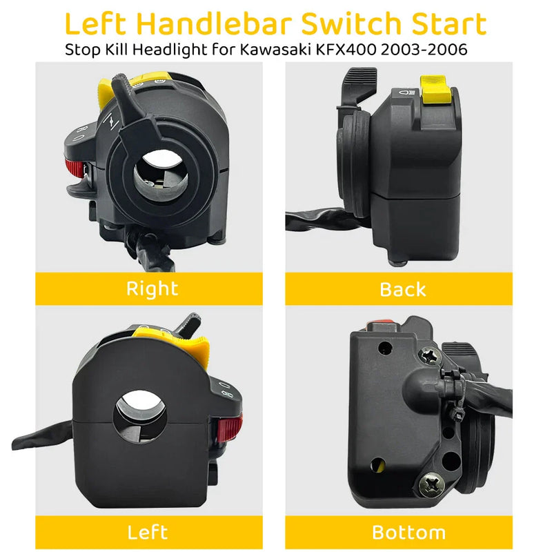 Kawasaki KFX 400 Left Handlebar Start/Stop Kill Switch Headlamp (2003–2006)