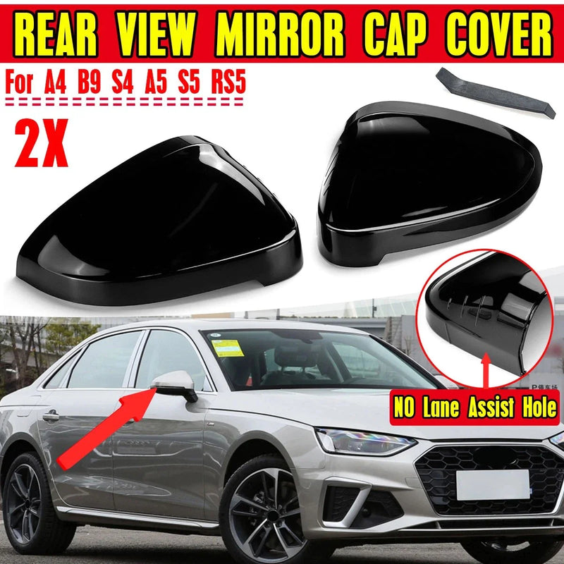 Audi A4 S4, A5 S5 RS5 Mirror Cover Cap Gloss Black (2017–2025)
