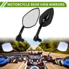 Motorcycle M8 Rear View Mirrors Prismatic Black Aluminum Plastic