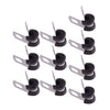 TO s 24pc Brake Pipe Rubber Lined P Clips 3/16"
