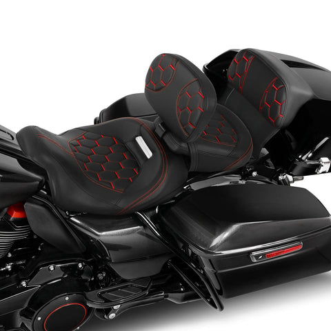Harley Street Road Glide Driver Passenger Seat Backrests Pad (2014-2023)