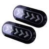 Trailer Truck Amber Oval LED Indicator Turn Signal Lights