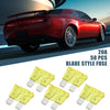 Car Boat Truck SUV Motorcycle Yellow 50pcs 20A Mini Blade Style Fuses